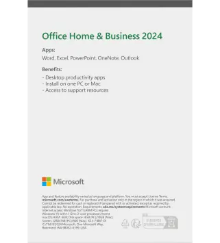 Microsoft Office 2024 Home and Business für Windows/Mac Deutsch/Multilingual PKC (Box) (EP2-06662) (Dauerlizenz, kein Abo)