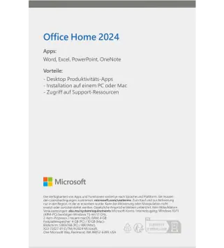 Microsoft Office 2024 Home für Windows/Mac Deutsch/Multilingual PKC (Box) (EP2-06848) (Dauerlizenz, kein Abo)
